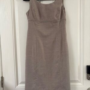 Armani Collezioni Virgin Wool & Silk Dress Tan Made In Italy Sz4/IT 40 VTG